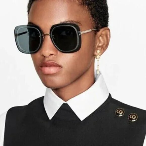 NEW DIOR SUNGLASSES DIOR ULTRADIOR SU B0A0 GOLD SMOKE EYEWEAR - Picture 3 of 4